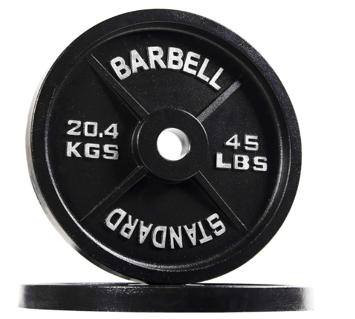 Powergainz Olympic 2-Inch Cast Iron Plate Weight Plate for Strength Training, Weightlifting and Crossfit
