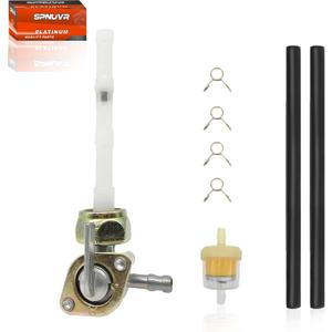 Mototcycle Fuel cock Thin Teeth Fuel Petcock Switch Compatible with Honda CB125S CB400F Coleman CT100U CC100X 98cc Mini bike with 50cc 70cc 90cc 110cc 125cc 150cc ATV Dirt Bike, Trail Bike, Go-Karts