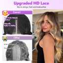 Eawwii Ash Blonde Wigs for Women, 26 Inch 4x1 Lace Glueless Wavy Wig