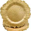MonYouGe Gold Charger Plates, 13 Inch Gold Chargers for Dinner Plates, 48 Pack Premium Plate Chargers for Weddings, Parties, Restaurants