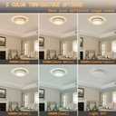 15 Inch Modern Dimmable LED 36W Flush Mount Crystal Ceiling Light