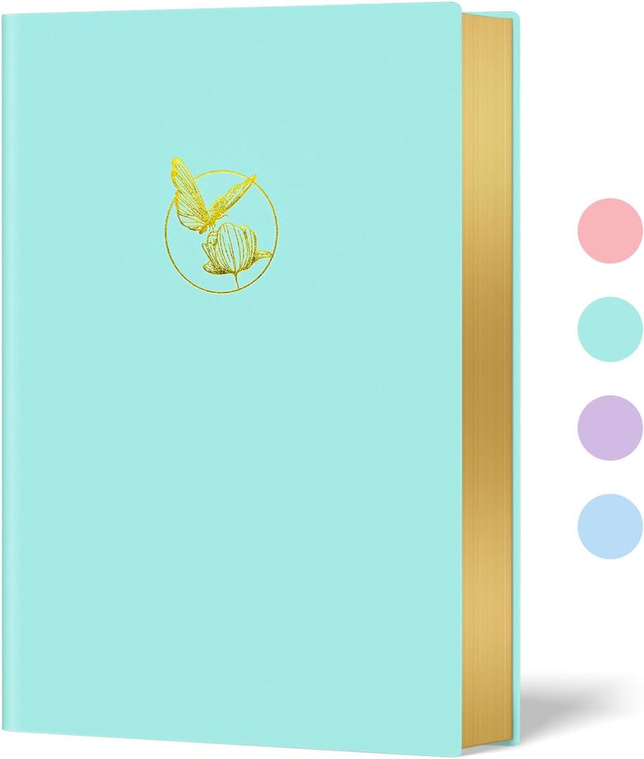 3 x Billtigif Journal for Women, 256 Pages Cute Notebook Lined Journal, Leather Journals for Writing, Suitable for Work, Home and School, 5.7" x 8.3" - Green