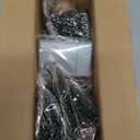 Mini Christmas Tree with Lights, Small Table Top Decorations, Desktop Miniature Pine Tree Xmas Holiday Decor Indoor Home, Bottle Brush Trees with Wooden Base, 5 Pcs with Light