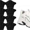 Reusable Heel Guards Liners for Loose Shoes & Too Big Boots - Self-Adhesive Heel Protector Pads (4 Black)