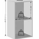 Furinno Reed Closet Organizers and Storage, 2-Tier Closet Organizer, Open Shelf Closet Storage, for Wardrobe, Bedroom, Living Room, White, 2-Tier; 12" W