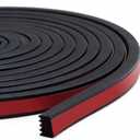 Ribbed Foam Rubber Seal, 26FT Self-Adhesive EPDM Foam Rubber Weather Stripping for Boat, RV, Door, Garage, Truck, Auto, Window, Noise Insulation(W:0.625", H:0.375")