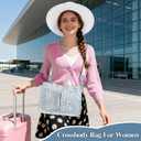 Floral Tote Bag For Women Multi Pocket Girls Crossbody Bags Shoulder Handbag For Work Travel Shopping Purse