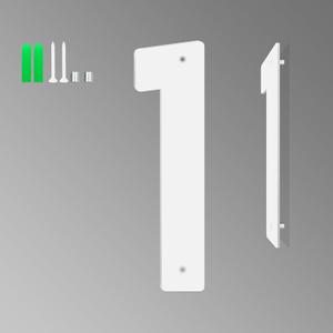 4 Inch White Aluminum Letters, Floating House Address Numbers for Outside, Modern Metal Door Numbers Letters, White House Address Letter and Number for Home Office Apartment (1)