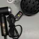 Dual Voltage Travel Hair Dryer, Mini Ionic Hair Dryers with Magnetic Curly Diffuser, 1500W High-Speed Fast Drying, Lightweight Compact Portable Blow Dryer, Gift Women,Quiet,European 100-240V (Black)