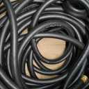 SPECILITE Garden Water Hose 75 ft x 3/4 in Heavy Duty, Flexible and Lightweight, Burst 600 psi, Kink-less Hybrid Rubber Pipe for Backyard, 3/4'' Brass Fittings, Black
