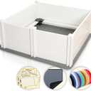 48"x 48" Whelping Box Kit for Dogs and Puppies with Rails,Suitable for Large/Medium Dogs,White