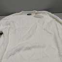 BTFBM Casual Women Long Sleeve Sweater 2025 Fall Ribbed Knit Pullover Loose Crewneck Cable Sweater Jumper Tops (X-Large, Beige White)