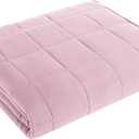L'AGRATY Weighted Blanket - 88"x104" 25lbs Cooling Breathable Heavy Blanket Microfiber Material with Glass Beads for Adult All-Season Summer Fall Winter Soft Thick Comfort