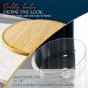 Masthome Bamboo Cake Stand with Acrylic Dome Lid, 6-in-1 Multi-Functional Serving Platter & Dessert Display Stand, Charcuterie Board, Fruit Tray, Dip Bowl, Serving Platter for Wedding, Christmas Party