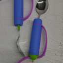 Bendable Adaptive Utensils for Elderly, Weighted Utensils for Hand Tremors, Arthritis Weakness, and Parkinsons, Hands-Non Slip Handles,Adjustable Straps and Big Spoon for Travel&Daily Use