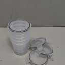 Canfanni Overnight Oats Containers with Lids, 4 Pack 13oz Overnight Oats Jars, Plastic Mason Jars, BPA Free, Portable, Leak Proof Oatmeal Containers for Yogurt, Soup, Cereal, Milk and Salad