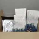 Canvas Wall Art For Living Room Wall Decorations For Bedroom Modern Office Wall Decor Foggy Forest Trees Landscape Paintings Stretched And Framed Ready To Pictures Home Decor 5 Piece Set W60”x H30”