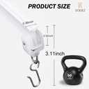 Aluminum Ceiling Curtain Track Set with Hooks Ceiling Mount and Wall Mount Room Divider Sliding Curtain Tracks Rods Flexible Heavy Duty Curtain Rail Hook Sets,White,21FT