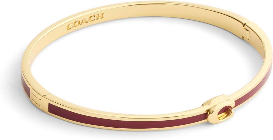 COACH Jewelry Women's Signature C Enamel Bangle Bracelet