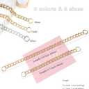 Errienpin 15.7 Inch Chunky Purse Chain Handles | Double Chain with Oversized O Ring | Short Strap Replacement for Handbags & Shoulder Bags(Antique Gold)