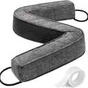 Comfyanno 38 Weighted Under Door Draft Stopper, Fits Front, Bedroom, Interior Door, Easy to Install, Block Cold Air Draft from Bottom Door, 2.2lb, Fits Door Gap up to 3 - Linen Gray