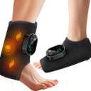 Foot Massager for Neuropathy Plantar Fasciitis Pain Relief, Cordless Heated Vibrating Cloud-Soft Ankle Wrap Feet Massage, Portable 2H Run Time, 6 Heats, 3 Modes, Auto-Off Timer,1 Pair