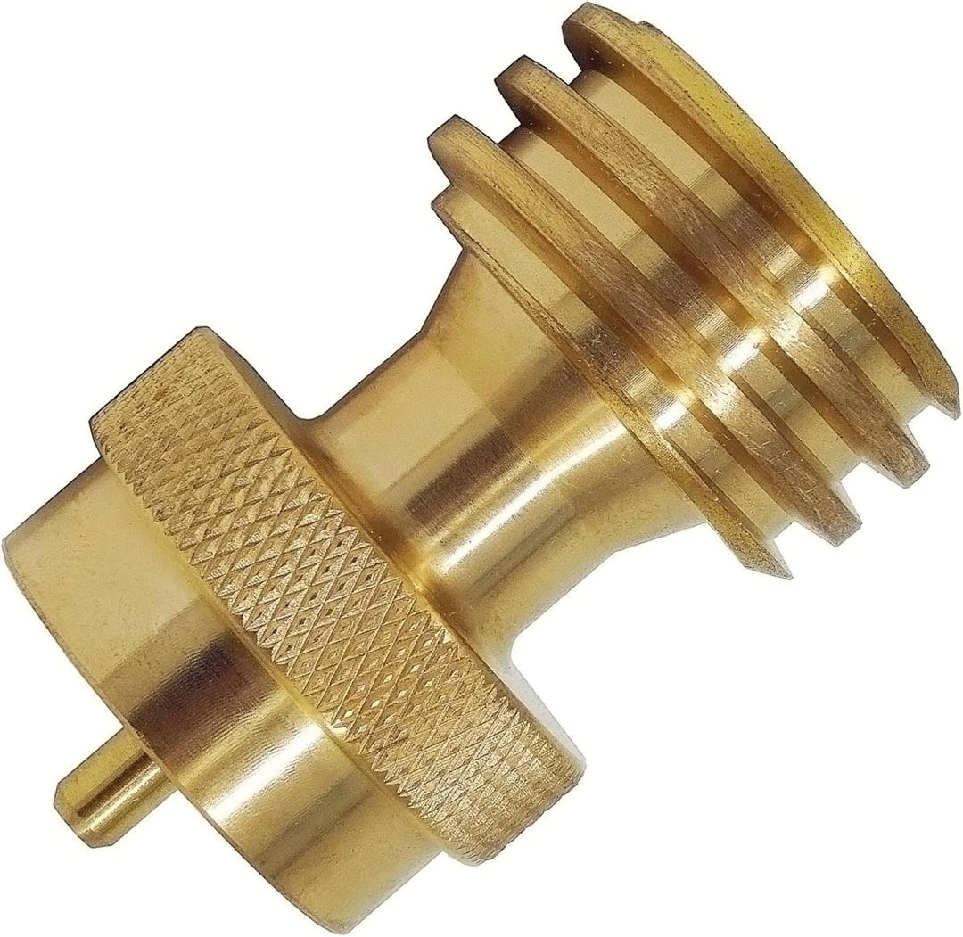 DOZYANT Steak Saver 20lb to 1lb Propane Tank Adapter for Disposable Throwaway Cylinder, Converter Universal 1 Pound / 16.4oz Disposable Small Tank for 20 or 30lb LP Gas Big Tank