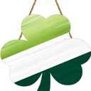 St Patricks Day Wreath St Patricks Day Door Decorations Shamrock Decorations Shamrock Wreath Hanging Sign Wooden Front Door Hanger for Porch Wall Indoor Home Decor