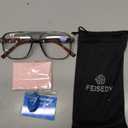 FEISEDY Retro Aviator Reading Glasses Women Men Blue Light Blocking Reader Plastic Lightweight Frame B0071 +2.0