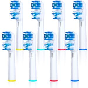 Replacement Brush Heads Compatible with Oral B- Double Clean Design, Double Clean Brush Heads, Compatible with Braun Oral-B Dual Clean Electric Toothbrush (8-Pack)