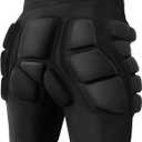 3D Protection Hip Butt EVA Padded Shorts, Crash Pad Impact Gear for Ski, Skating, Snowboarding, Skateboarding for Men Women (XX-Large)