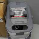 Mop and Bucket Set, Flat Mop and Bucket System with Separate Dirty and Clean Water, 3-Compartment Wall Cleaner Mop, Flat Mops for Floor Cleaning with 4 Microfiber Pads