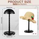Reginary 8 Pieces Wig Head Stand for Multiple Wigs Mannequin Head 13.8 Inch Portable Hat Display Stand Travel Wig Holder for Styling Non Slip Stable DIY Practice Hat Holder(Black)