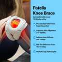 Knee Brace - Patellar Pad, Adjustable Tendon Support Sleeve Brace, 2 Pack Adjustable Patellar Tendon Support Sleeves, For Meniscus, Osteoarthritis, Orthopedic, Knee Support For Athletes (Gray, Large)