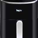 Total Chef 5 Quart Air Fryer - Aerogrill, Non-Stick Frying Basket, French Fry, Digital Touch Screen, 8 Presets, Freidora Elctrica, Countertop Cooking Kitchen Appliance, Black