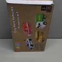 JOYIN 4 Pcs 7" Long Vehicle Toy Set, Toddlers Cars with Lights and Siren Sound, Including Play Police Car, School Bus, Garbage Truck, Ambulance, Birthday Party Gifts Toys for Boys 3-5