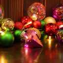 MOONET 25Pcs 2.64in Christmas Decoration Balls Shatterproof Colored Transparent Ball for Festival Wedding Home Party Decors Xmas Tree Hanging