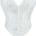 Alivila.Y Fashion Womens Sexy Vintage Renaissance Corset Bustier Lingerie (XX-Large, White Floral)