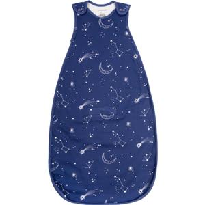 Merino Wool & Cotton Sleep Sack 2-Way Zipper Adjustable Universal Size Sleeping Bag for Baby Year-round Use (Night Sky)