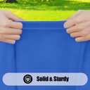 Smiry 6 Pack Rectangle Picnic Table Cloth, Waterproof Elastic Fitted Tablecloths, Washable Polyester Rectangular Patio Table Cover for Camping, Indoor and Outdoor (Blue, 30"x72")