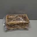 Rectangle Wicker Tissue Box Cover Fits 120-Count (3-Ply) / 160-Count (2-Ply) Boxes, Natural Rattan Woven Facial Tissue Holder, Decorative Tissue Box Holder for Bathroom, Living Room, Office & Desk