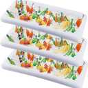 DR.DUDU Inflatable Serving Bar, 3 Pack Ice Serving Buffet Salad Cooler Food Drink Containers with Drain Plug, BBQ Picnic Pool Party Supplies Inflatable Cooler