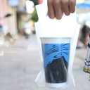 500 Pack Drink Carrier for Delivery, Plastic Drinking Bags with Handle, To Go Clear 1-Cup Packaging Poly Bags for Take Out Beverage Coffee Juice, Single Cup Holder for Stores Restaurant