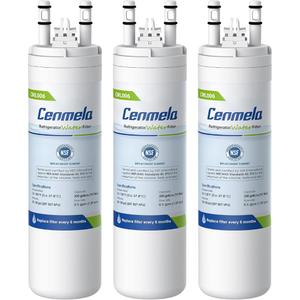 WF3CB Replacement Water Filter, Compatible with Frigidaire WF3CB, Pure Source 3, 706465, 242069601, 242086201, 242017800, WF425, Height 9 inches, Pack of 3