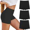 3 SHARICCA BoyShorts Panties for Women Seamless Soft Boy Shorts Underwear Short Boxer Briefs Anti Chafing Multiple Pack ,XS