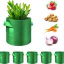 5-Pack 20 Gallon Grow Bags Heavy Duty Thickened Nonwoven Fabric Pots with Handles, Plant Grow Bags for Vegetables/Flower/Plant/Fruits, Green