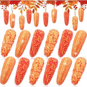 Amyhill 12 Pcs 1.9 x 4.9 Inch Thanksgiving Fake Corn Ornament Artificial Corn for Family Farmhouse Autumn Table Decor Photoshoot Kitchen Party Home, 3 Styles