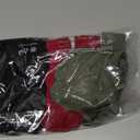 Xlndsoea High Waisted Ribbed Cotton Thongs for Women High Cut Breathable Underwear 6-Pack Size S-4XL, 2 Black+2 Green+2 Red