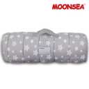 Moonsea Toddler Nap Mat with Pillow and Fleece Minky Blanket Grey, Lightweight and Soft Perfect for Toddlers Preschool, Daycare, Travel Sleeping Bag for Girls, 21" x 50" Fit on a Standard Cot