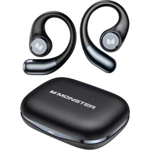 Monster Open Ear AC336 Headphones, Bluetooth 6.0 Wireless Earbuds with Stereo Sound, ENC Clear Call, 21H Playtime, Type-C Charging, Touch Control, IPX6 Waterproof Open Ear Earbuds for Sports Fitness